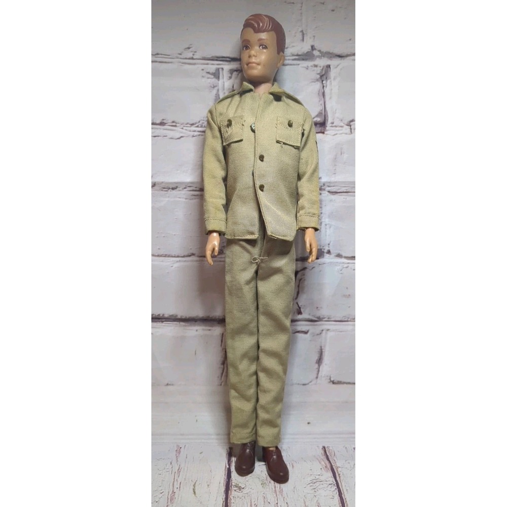 Vintage‎ Barbie Allen Doll Wearing Army/Air Force Uniform + Original Swim Shirt